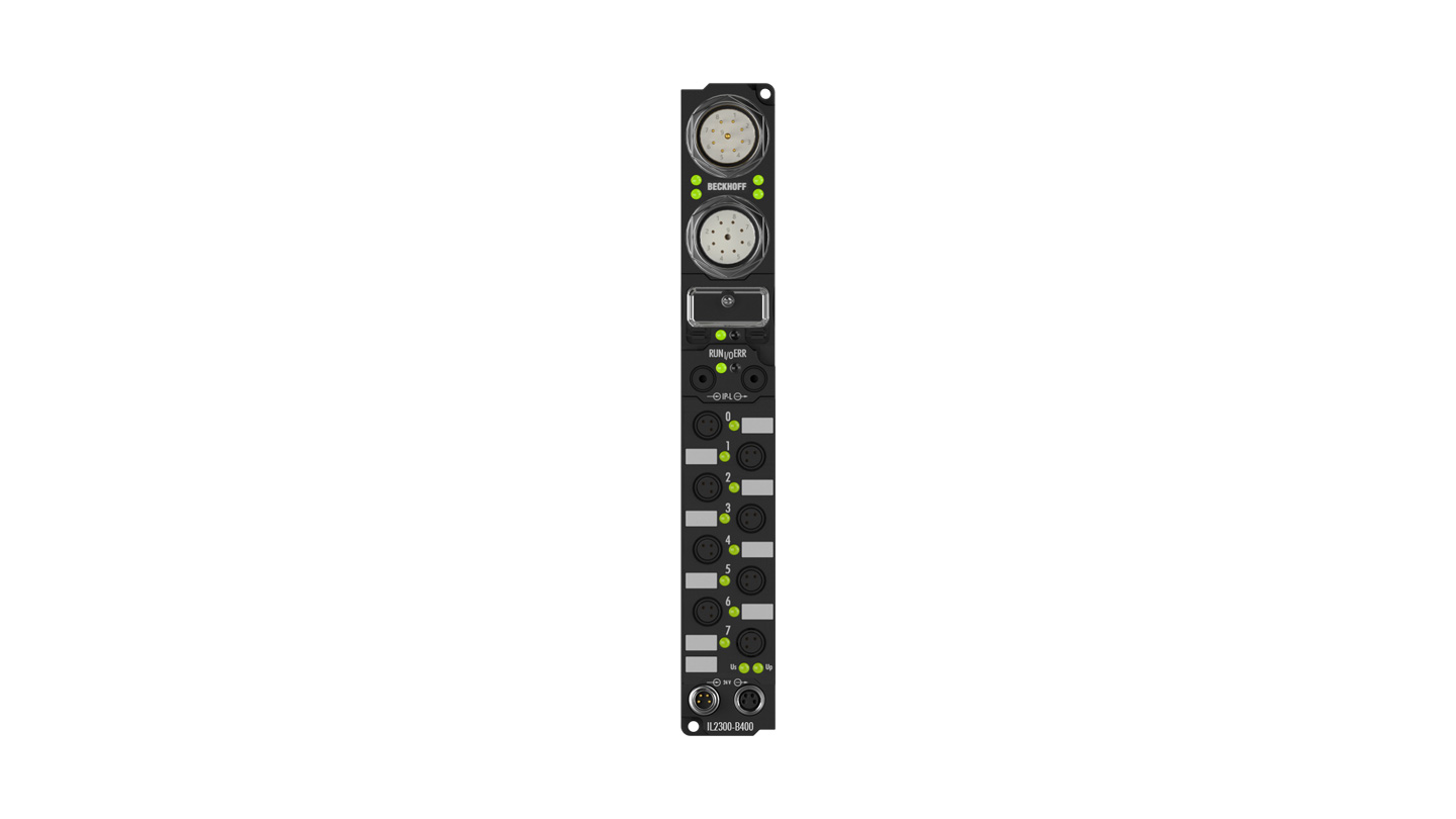 IL2300-B400 | Koppler Box, 4-Kanal-Digital-Eingang + 4-Kanal-Digital-Ausgang, Interbus, 24 V DC, 3 ms, 0,5 A, Ø8