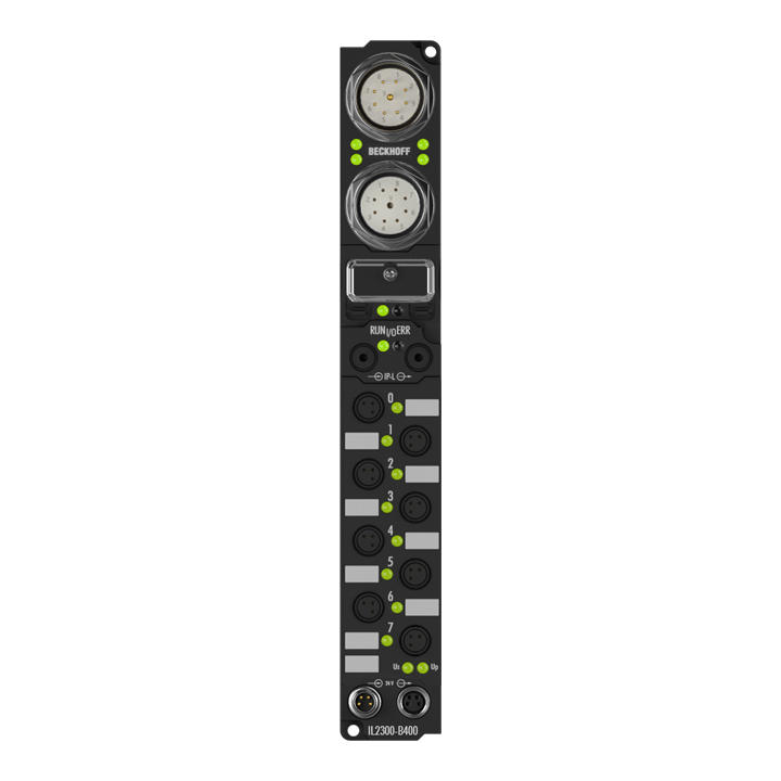 IL2300-B400 | Koppler Box, 4-Kanal-Digital-Eingang + 4-Kanal-Digital-Ausgang, Interbus, 24 V DC, 3 ms, 0,5 A, Ø8