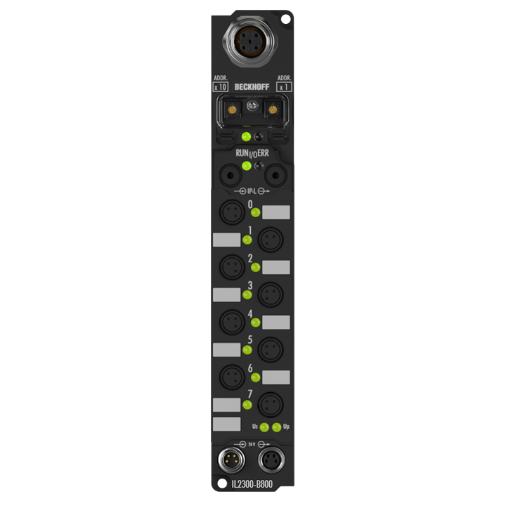 IL2300-B800 | Koppler Box, 4-Kanal-Digital-Eingang + 4-Kanal-Digital-Ausgang, RS485, 24 V DC, 3 ms, 0,5 A, Ø8