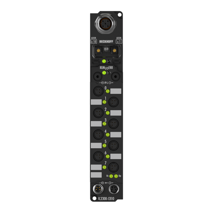 IL2300-C810 | SPS Box, 4-Kanal-Digital-Eingang + 4-Kanal-Digital-Ausgang, RS232, 24 V DC, 3 ms, 0,5 A, Ø8