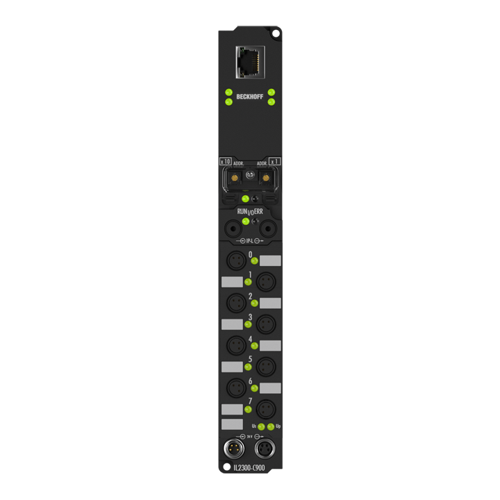 IL2300-C900 | PLC Box, 4-channel digital input + 4-channel digital output, Ethernet, 24 V DC, 3 ms, 0.5 A, Ø8