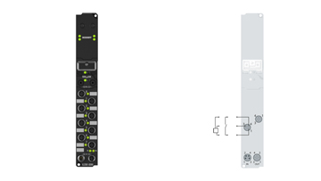 IL2301-B200 | Coupler Box, 4-channel digital input + 4-channel digital output, Lightbus, 24 V DC, 3 ms, 0.5 A, M8
