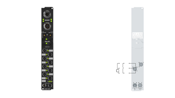IL2301-B318 | Koppler Box, 4-Kanal-Digital-Eingang + 4-Kanal-Digital-Ausgang, PROFIBUS, 24 V DC, 3 ms, 0,5 A, M8, integriertes T-Stück