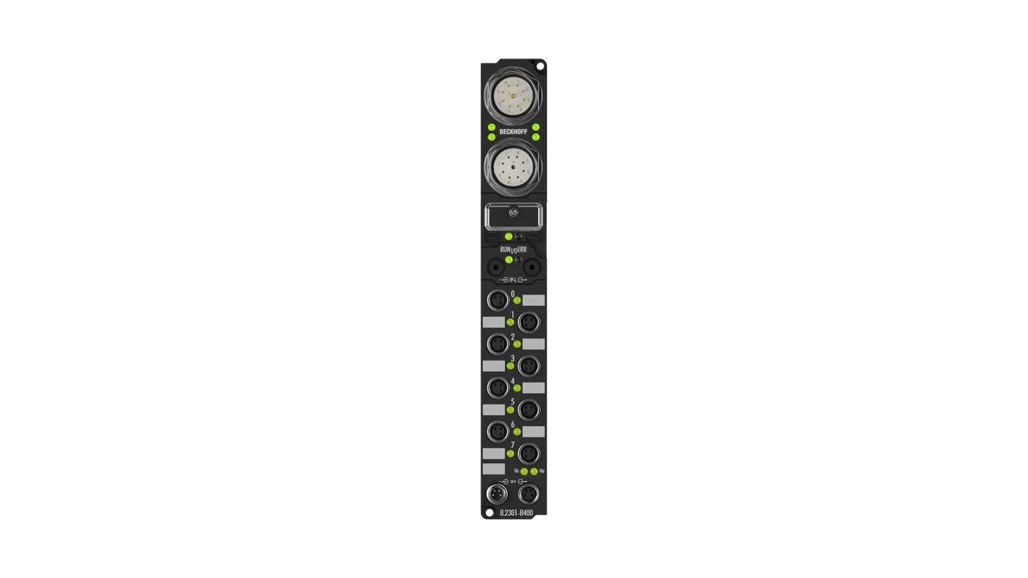 IL2301-B400 | Coupler Box, 4-channel digital input + 4-channel digital output, Interbus, 24 V DC, 3 ms, 0.5 A, M8
