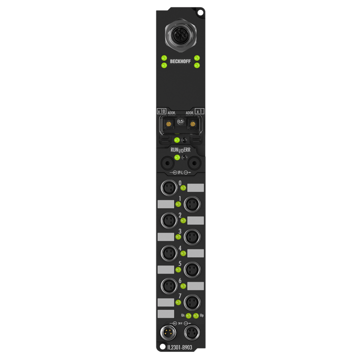 IL2301-B903 | Koppler Box, 4-Kanal-Digital-Eingang + 4-Kanal-Digital-Ausgang, PROFINET, 24 V DC, 3 ms, 0,5 A, M8