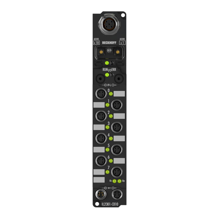 IL2301-C810 | PLC Box, 4-channel digital input + 4-channel digital output, RS232, 24 V DC, 3 ms, 0.5 A, M8