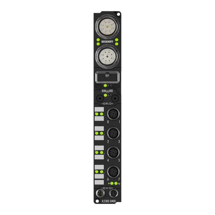 IL2302-B400 | Koppler Box, 4-Kanal-Digital-Eingang + 4-Kanal-Digital-Ausgang, Interbus, 24 V DC, 3 ms, 0,5 A, M12