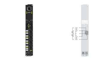 IL2302-B901 | Koppler Box, 4-Kanal-Digital-Eingang + 4-Kanal-Digital-Ausgang, Ethernet, 24 V DC, 3 ms, 0,5 A, M12