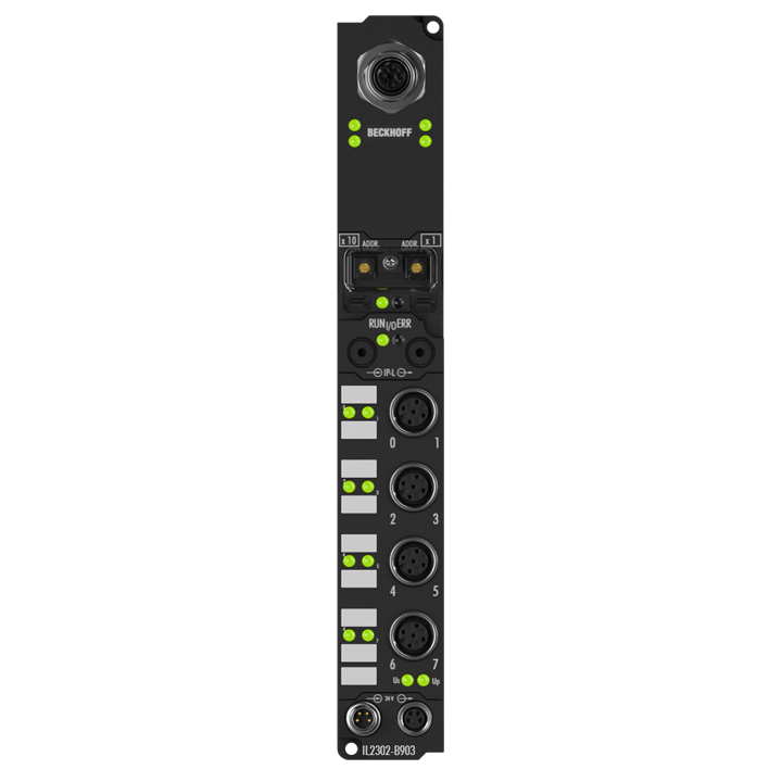 IL2302-B903 | Coupler Box, 4-channel digital input + 4-channel digital output, PROFINET, 24 V DC, 3 ms, 0.5 A, M12