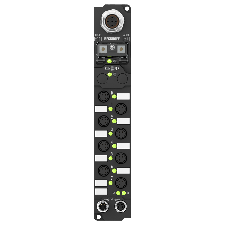 IP1010-B518 | Fieldbus Box, 8-channel digital input, CANopen, 24 V DC, 0.2 ms, Ø8, integrated T-connector
