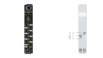 IP1001-B520 | Fieldbus Box, 8-channel digital input, DeviceNet, 24 V DC, 3 ms, M8