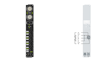 IP1002-B400 | Fieldbus Box, 8-channel digital input, Interbus, 24 V DC, 3 ms, M12