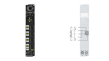 IP1012-B520 | Fieldbus Box, 8-channel digital input, DeviceNet, 24 V DC, 0.2 ms, M12