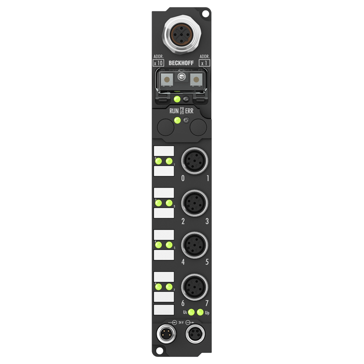 IP1012-B730 | Fieldbus Box, 8-channel digital input, Modbus, 24 V DC, 0.2 ms, M12