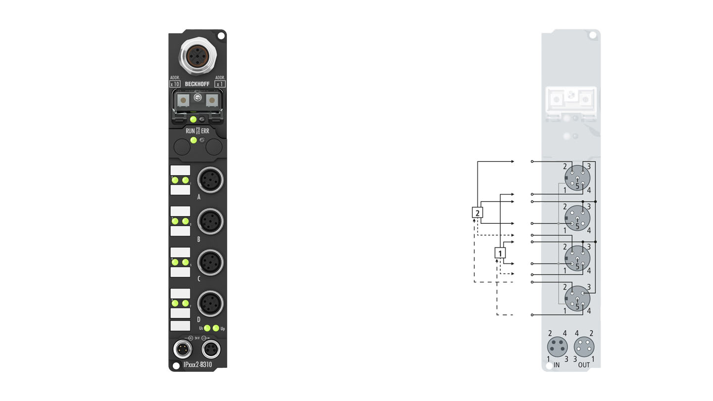 IP1502-B310 | Fieldbus Box, 2-channel digital input, PROFIBUS, counter, 24 V DC, 100 kHz, M12