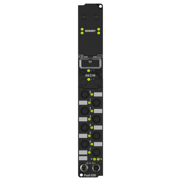 IP2000-B200 | Fieldbus Box, 8-channel digital output, Lightbus, 24 V DC, 0.5 A, Ø8