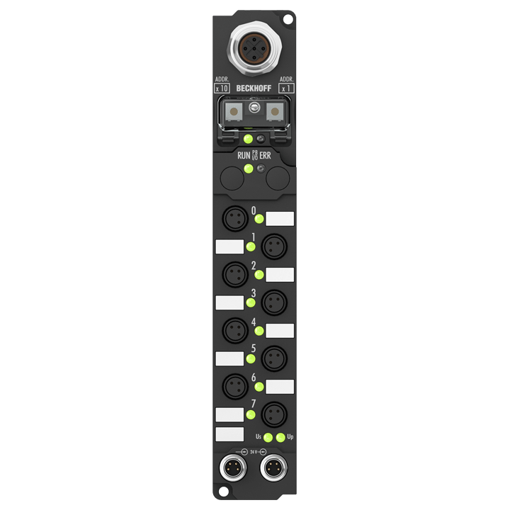 IP2040-B730 | Fieldbus Box, 8-channel digital output, Modbus, 24 V DC, 2 A (∑ 12 A), Ø8