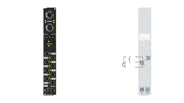 IP2041-B318 | Fieldbus Box, 8-channel digital output, PROFIBUS, 24 V DC, 2 A (∑ 12 A), M8, integrated T-connector