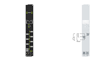 IP2300-B200 | Fieldbus Box, 4-channel digital input + 4-channel digital output, Lightbus, 24 V DC, 3 ms, 0.5 A, Ø8