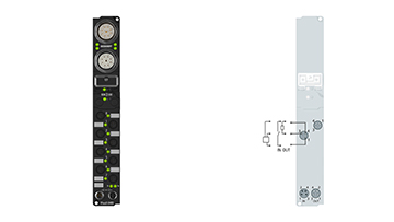 IP2300-B400 | Fieldbus Box, 4-channel digital input + 4-channel digital output, Interbus, 24 V DC, 3 ms, 0.5 A, Ø8