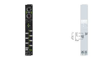 IP2330-B528 | Fieldbus Box, 4-channel digital input + 4-channel digital output, DeviceNet, 24 V DC, 0.2 ms, 2 A, Ø8, integrated T-connector