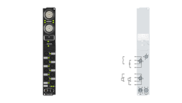 IP2400-B400 | Fieldbus Box, 8-channel digital input + 8-channel digital output, Interbus, 24 V DC, 3 ms, 0.5 A, Ø8