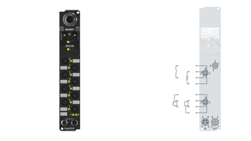 IP2400-B510 | Fieldbus Box, 8-channel digital input + 8-channel digital output, CANopen, 24 V DC, 3 ms, 0.5 A, Ø8