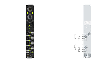 IP2401-B310 | Fieldbus Box, 8-channel digital input + 8-channel digital output, PROFIBUS, 24 V DC, 3 ms, 0.5 A, M8