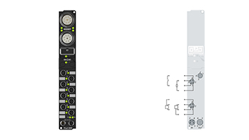 IP2401-B400 | Fieldbus Box, 8-channel digital input + 8-channel digital output, Interbus, 24 V DC, 3 ms, 0.5 A, M8