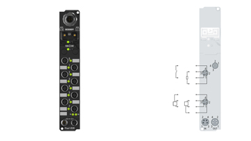 IP2401-B520 | Fieldbus Box, 8-channel digital input + 8-channel digital output, DeviceNet, 24 V DC, 3 ms, 0.5 A, M8