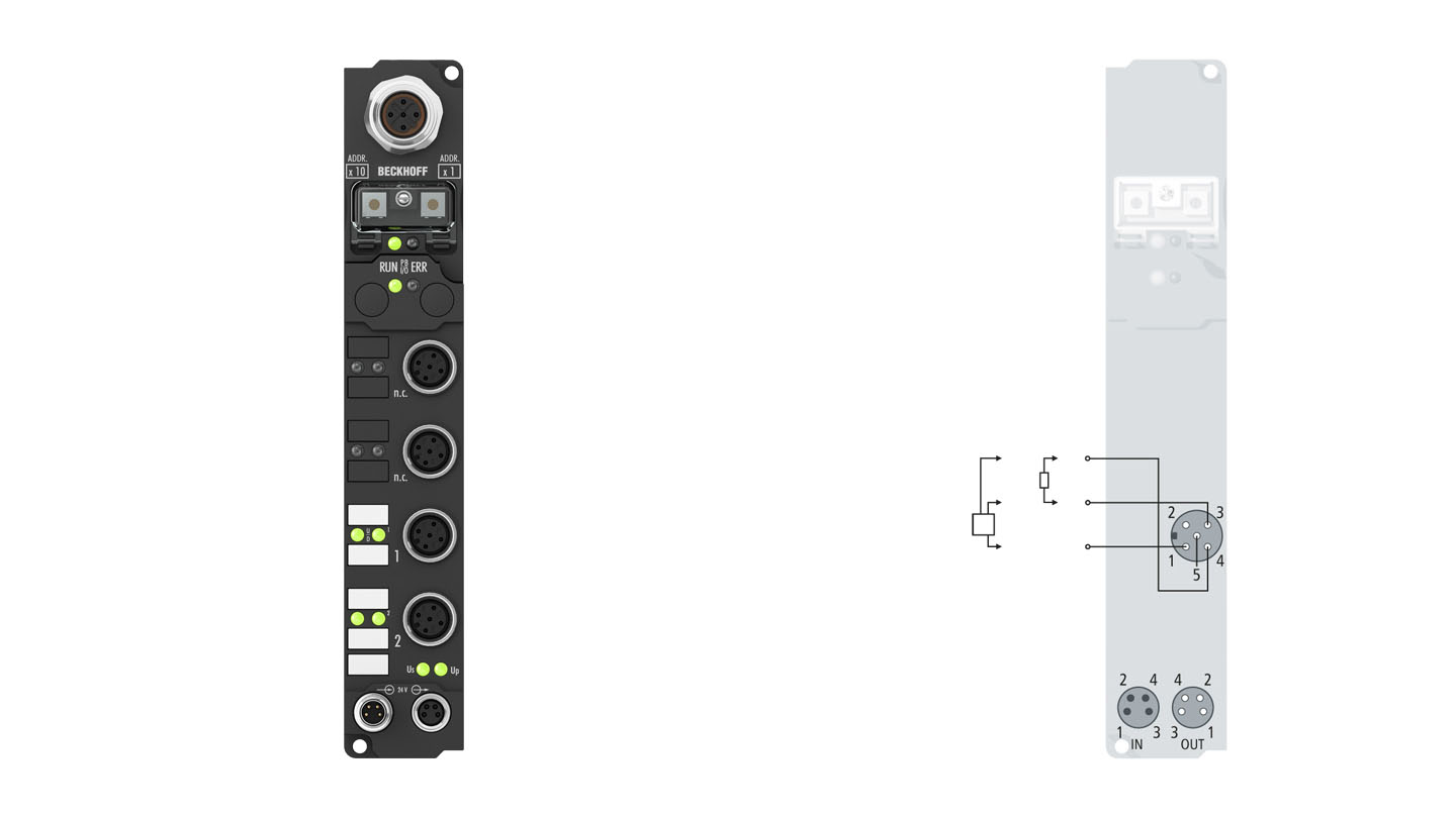 IP2512-B310 | Fieldbus Box, 2-channel PWM output, PROFIBUS, 24 V DC, 2.5 A, M12