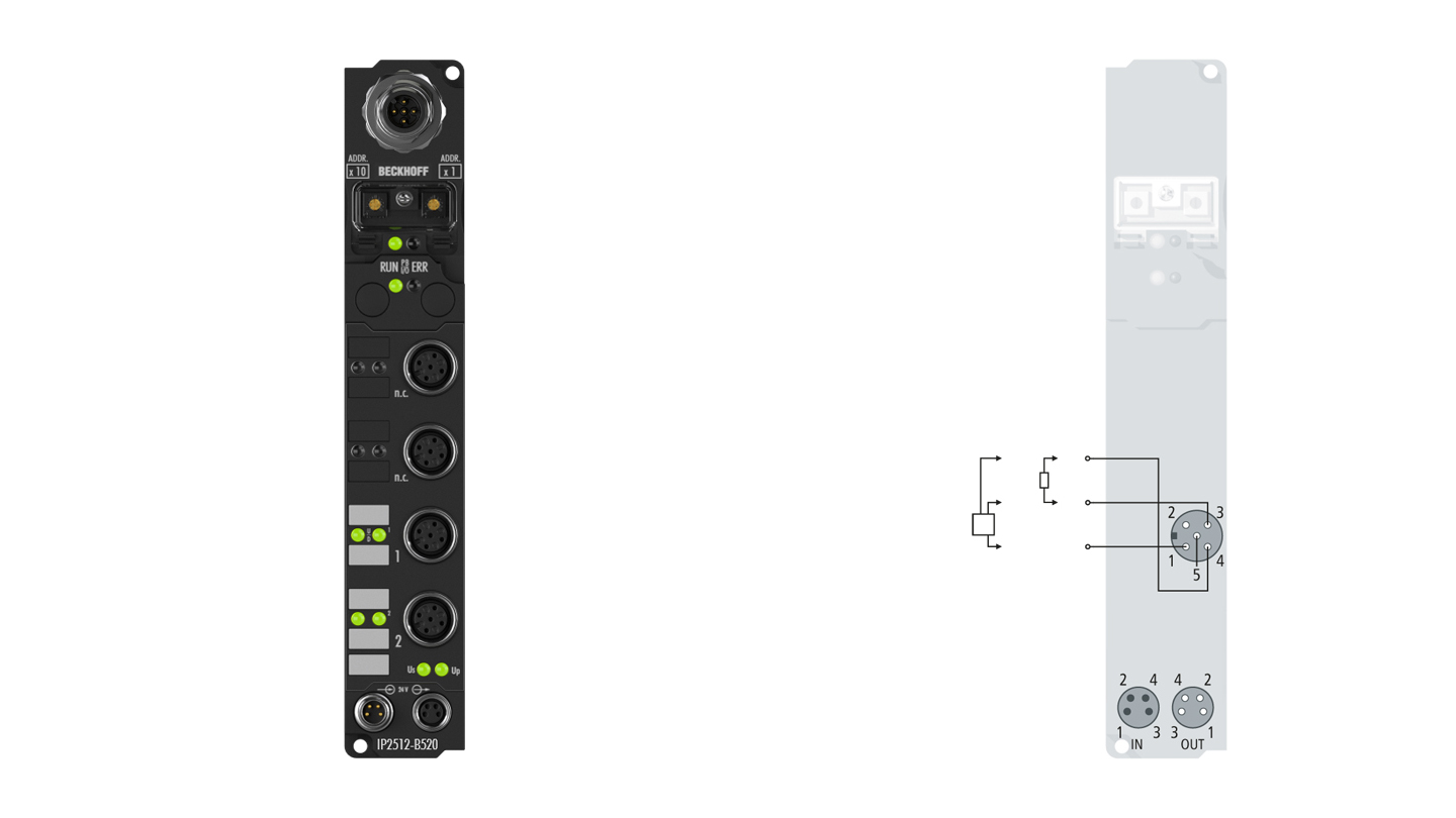 IP2512-B520 | Feldbus Box, 2-Kanal-PWM-Ausgang, DeviceNet, 24 V DC, 2,5 A, M12