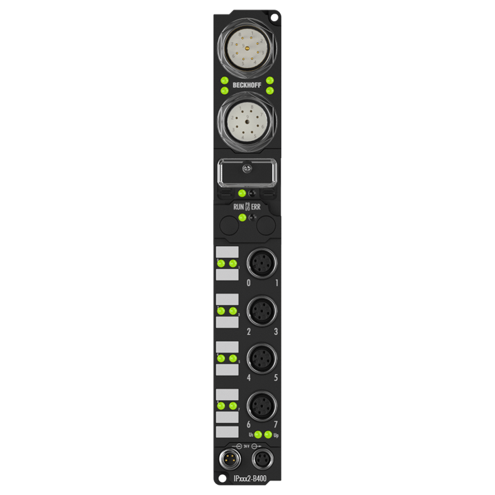 IP3102-B400 | Fieldbus Box, 4-channel analog input, Interbus, voltage, ±10 V, 16 bit, differential, M12