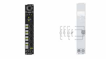 IP3102-B510 | Fieldbus Box, 4-channel analog input, CANopen, voltage, ±10 V, 16 bit, differential, M12