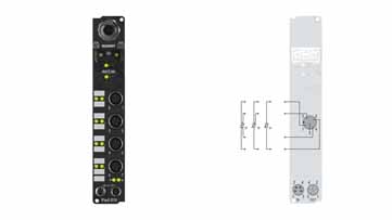 IP3202-B510 | Fieldbus Box, 4-channel analog input, CANopen, temperature, RTD (Pt100), 16 bit, M12
