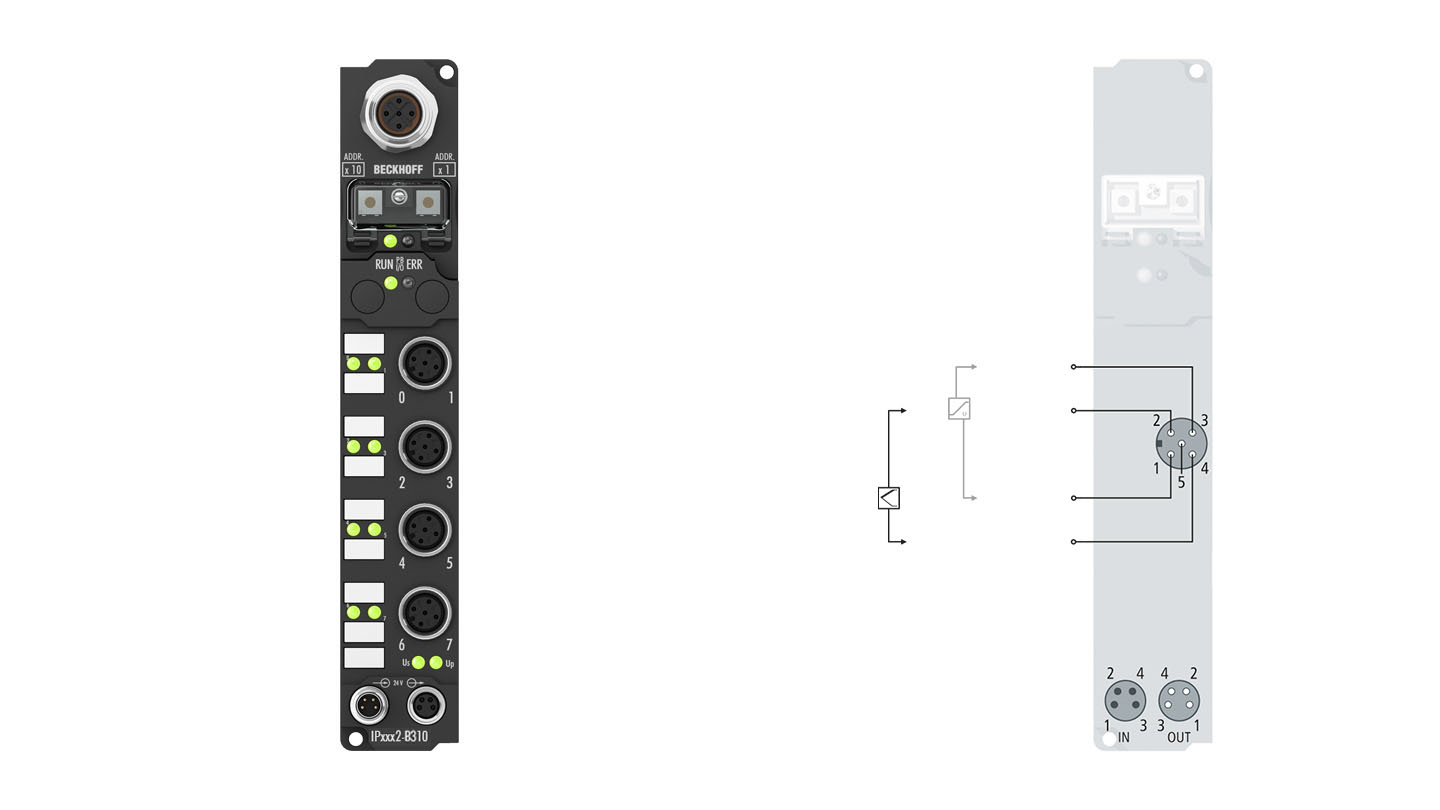 IP3312-B310 | Fieldbus Box, 4-channel analog input, PROFIBUS, temperature, thermocouple, M12