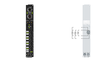 IP4112-B528 | Feldbus Box, 4-Kanal-Analog-Ausgang, DeviceNet, Strom, 0/4…20 mA, 16 Bit, single-ended, M12, integriertes T-Stück