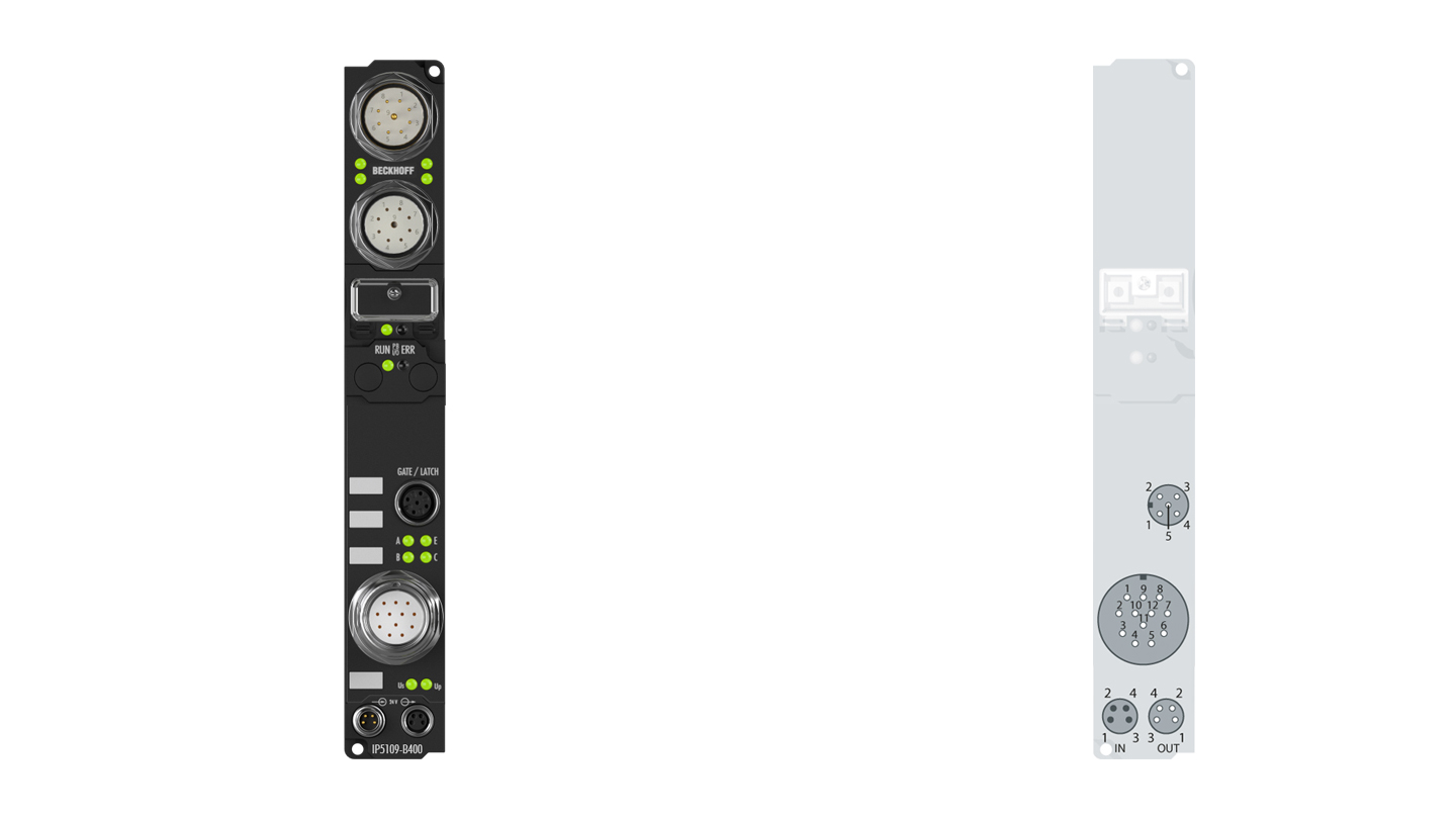 IP5109-B400 | Feldbus Box, 1-Kanal-Encoder-Interface, Interbus, inkremental, 5 V DC (DIFF RS422, TTL), 1 MHz, M23