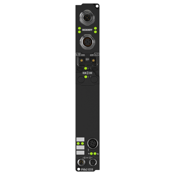 IP6002-B318 | Feldbus Box, 2-Kanal-Kommunikations-Interface, PROFIBUS, seriell, RS232, M12, integriertes T-Stück