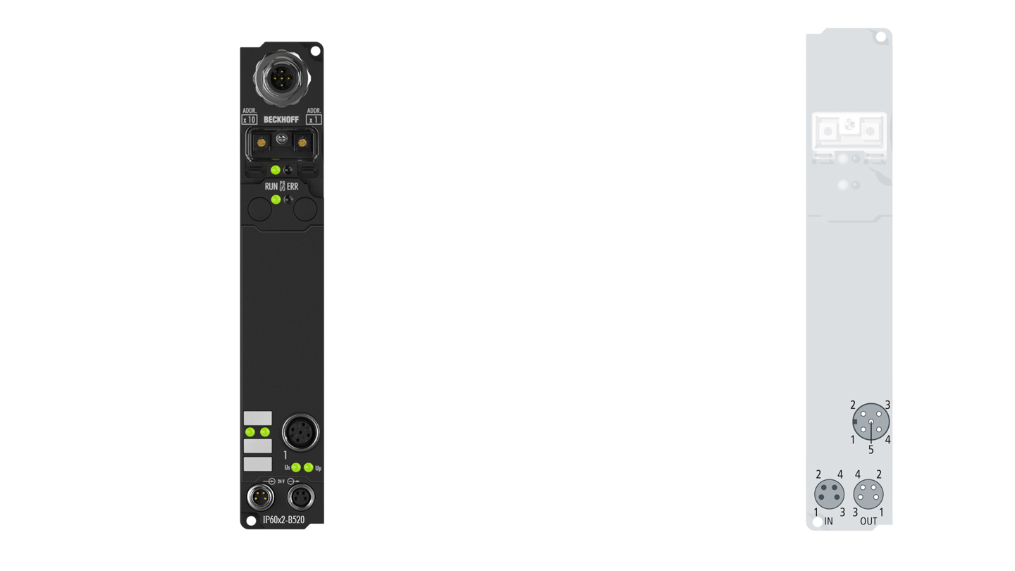 IP6002-B520 | Fieldbus Box, 2-channel communication interface, DeviceNet, serial, RS232, M12
