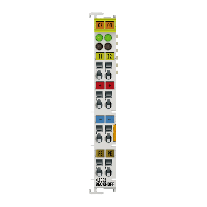 KL1052 | Bus Terminal, 2-channel digital input, 24 V DC, 3 ms, positive/ground switching