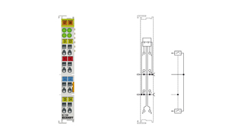 KL1104 | Busklemme, 4-Kanal-Digital-Eingang, 24 V DC, 3 ms, 2-/3-Leiteranschluss