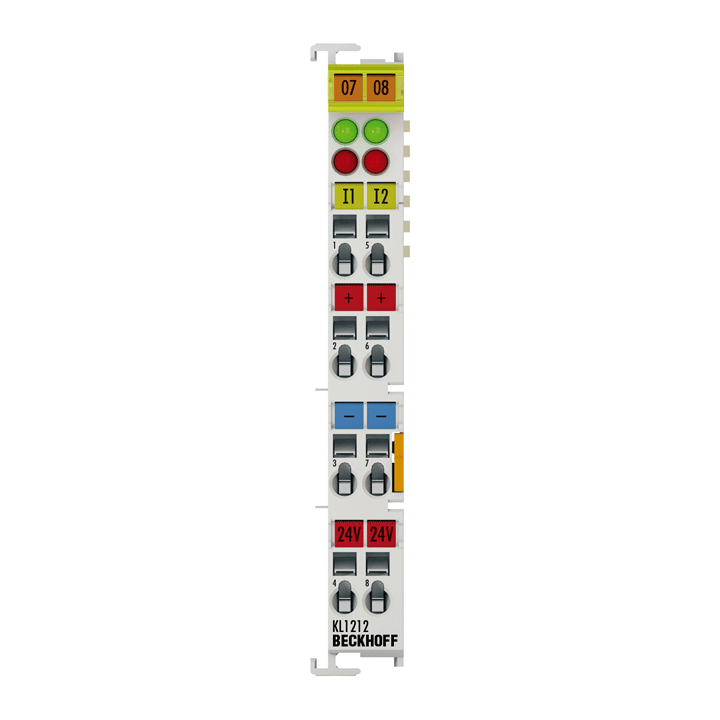 KL1212 | Bus Terminal, 2-channel digital input, 24 V DC, 3 ms, with diagnostics