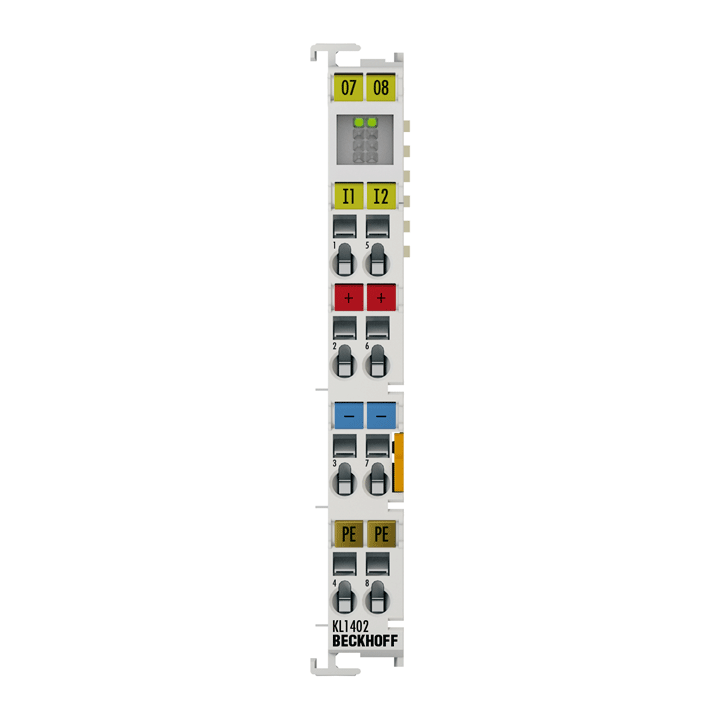 KL1402 | Busklemme, 2-Kanal-Digital-Eingang, 24 V DC, 3 ms, 2-Leiteranschluss