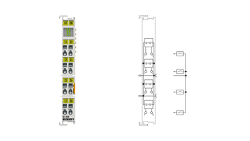KL1408 | Busklemme, 8-Kanal-Digital-Eingang, 24 V DC, 3 ms, 1-Leiteranschluss