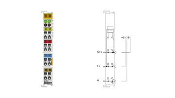 KL1712 | Busklemme, 2-Kanal-Digital-Eingang, 120 V AC/DC, 10 ms