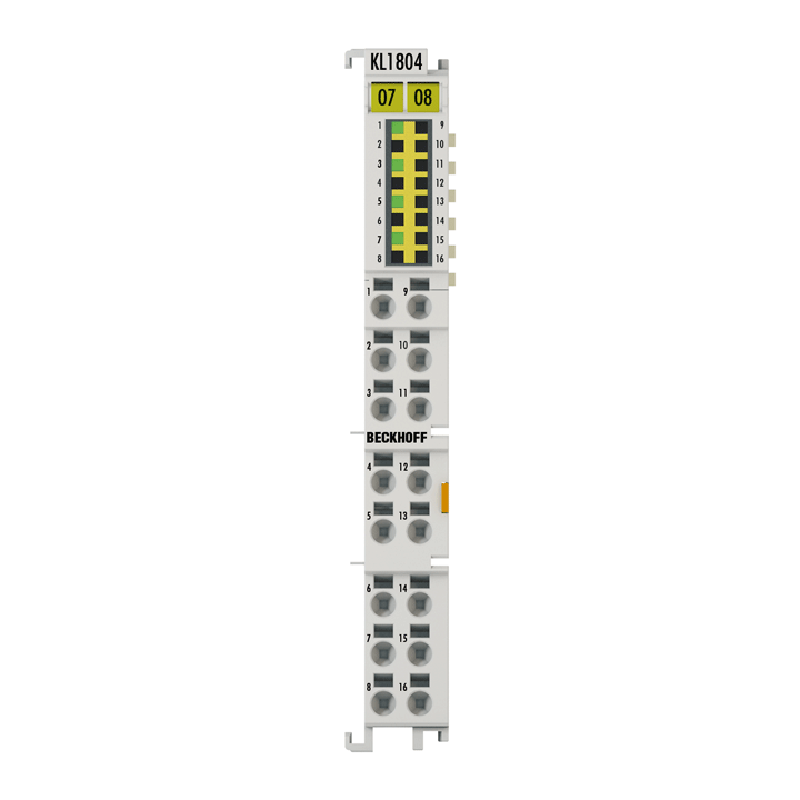 KL1804 | Busklemme, 4-Kanal-Digital-Eingang, 24 V DC, 3 ms