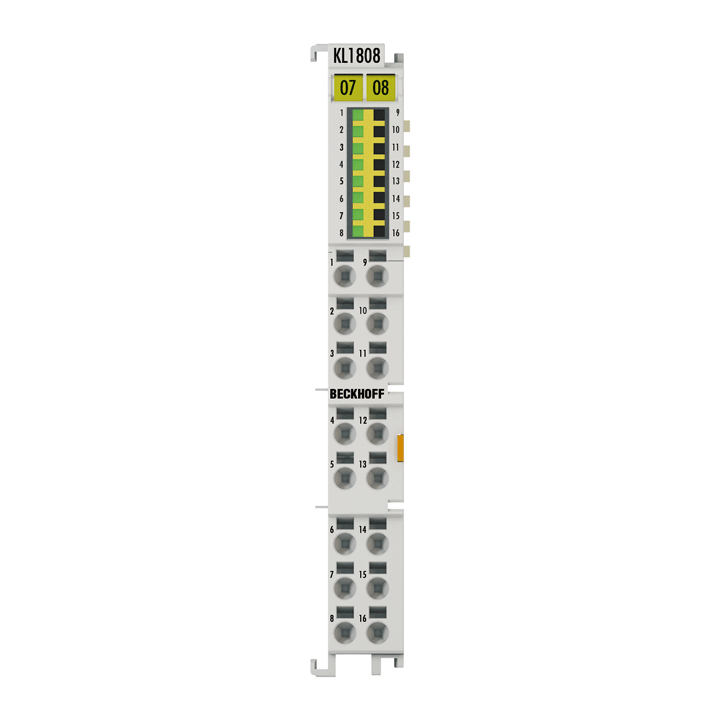 KL1808 | Bus Terminal, 8-channel digital input, 24 V DC, 3 ms