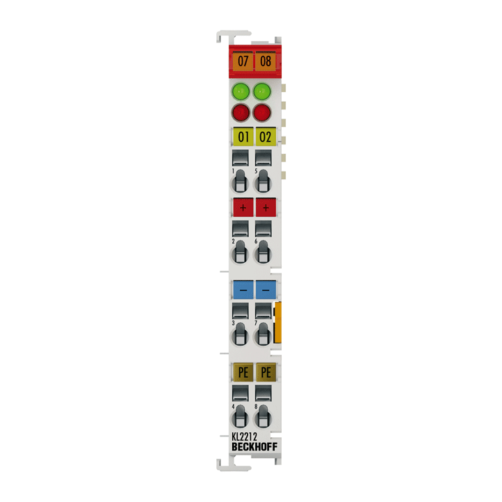 KL2212 | Bus Terminal, 2-channel digital output, 24 V DC, 0.5 A, with diagnostics