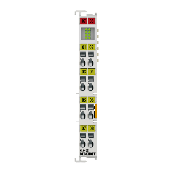 KL2408 | Bus Terminal, 8-channel digital output, 24 V DC, 0.5 A, 1-wire connection